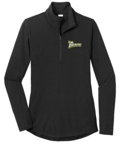 Track Women's Tactix Black 1/4 Zip Tri-Blend Wicking Pullover