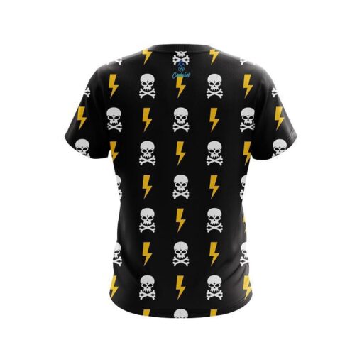 Plain Lightning Skull CoolWick Bowling Jersey - Image 2