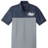 Motiv Navy Grey Nike Embroidery Coolwick Dri-FIT Colorblock Micro Pique Polo