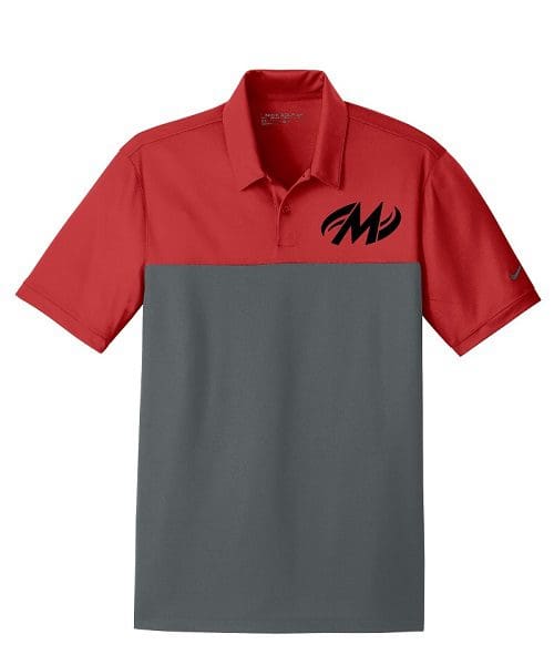 Motiv Varsity Red Nike Embroidery Coolwick Dri-FIT Colorblock Micro Pique Polo