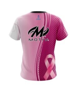 Alternative view of Motiv Breast Cancer Pink Swirls CoolWick Bowling Jersey