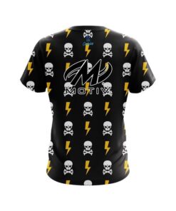 Alternative view of Motiv Lightning Skull CoolWick Bowling Jersey
