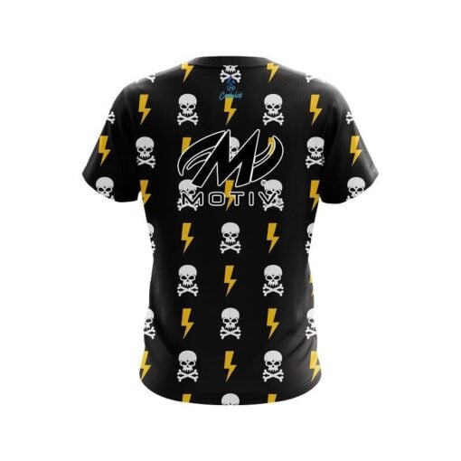 Motiv Lightning Skull CoolWick Bowling Jersey - Image 2