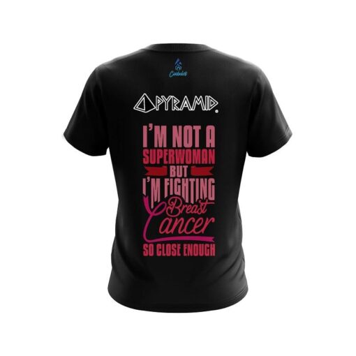 Pyramid Breast Cancer Superwoman CoolWick Bowling Jersey - Image 2