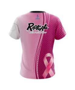 Alternative view of Radical Breast Cancer Pink Swirls CoolWick Bowling Jersey