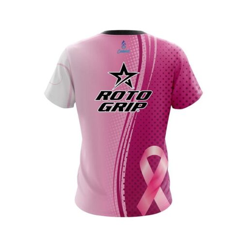 Roto Grip Breast Cancer Pink Swirls CoolWick Bowling Jersey - Image 2