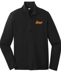 Radical Men's Squatch Black Orange 1/4 Zip Tri-Blend Wicking Pullover