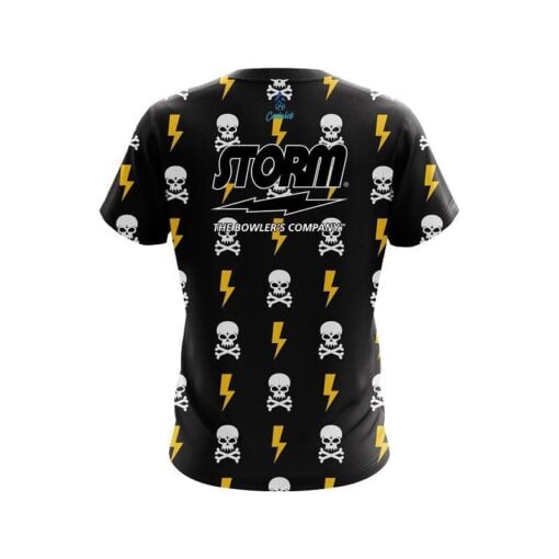 Storm Lightning Skull CoolWick Bowling Jersey - Image 2