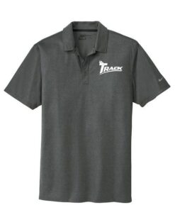 Track Heather Grey Nike Dri-FIT Crosshatch Coolwick Polo