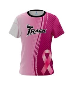 Track Breast Cancer Pink Swirls CoolWick Bowling Jersey