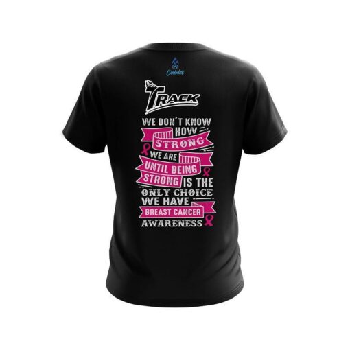Track Breast Cancer Strength CoolWick Bowling Jersey - Image 2