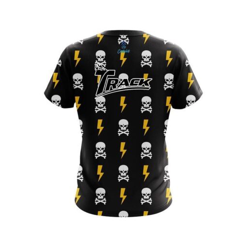 Track Lightning Skull CoolWick Bowling Jersey - Image 2
