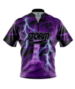Storm Men's Eraser Performance Crew Bowling Shirt Dri-Fit Purple 