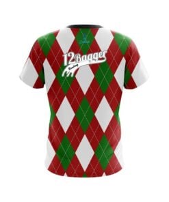 Alternative view of 12Bagger Argyle Green CoolWick Bowling Jersey
