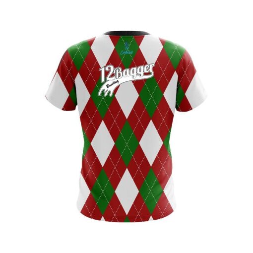12Bagger Argyle Green CoolWick Bowling Jersey - Image 2