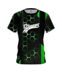 12Bagger Green Steel Comb CoolWick Bowling Jersey