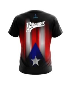 Alternative view of 12Bagger Puerto Rico Flag CoolWick Bowling Jersey