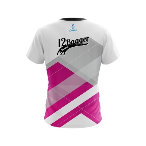 12Bagger Racing Pink CoolWick Bowling Jersey - Image 2