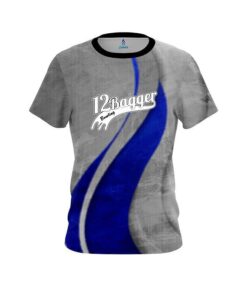 12Bagger Rough Edges Blue CoolWick Bowling Jersey