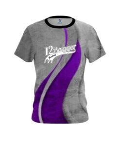 12Bagger Rough Edges Purple CoolWick Bowling Jersey