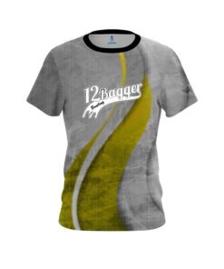 12Bagger Rough Edges Yellow CoolWick Bowling Jersey