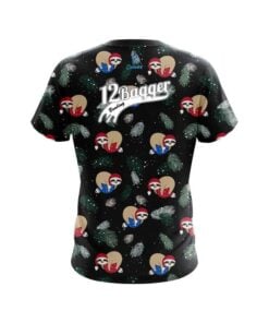 Alternative view of 12Bagger Sloths Christmas Time CoolWick Bowling Jersey