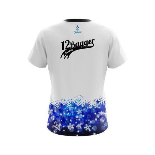 12Bagger Snowflake Season CoolWick Bowling Jersey - Image 2