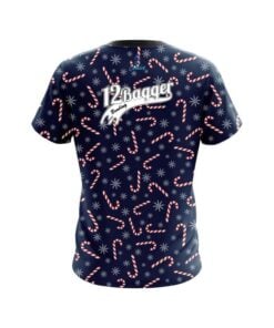 Alternative view of 12Bagger Snowy Candy Cane CoolWick Bowling Jersey