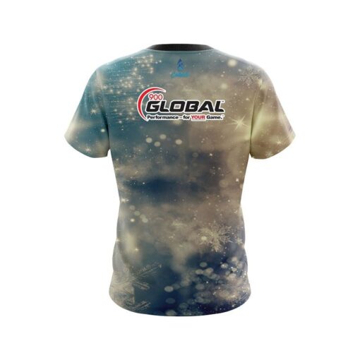 900 Global Blurred Snowflakes CoolWick Bowling Jersey - Image 2