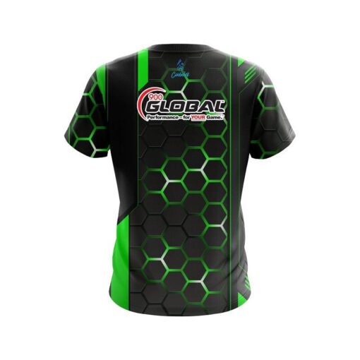 900 Global Green Steel Comb CoolWick Bowling Jersey - Image 2