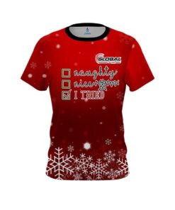 900 Global Naughty Or Nice CoolWick Bowling Jersey