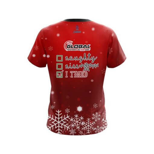900 Global Naughty Or Nice CoolWick Bowling Jersey - Image 2