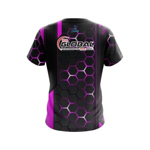 900 Global Pink Steel Comb CoolWick Bowling Jersey - Image 2