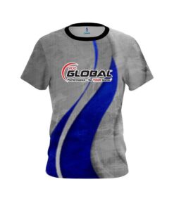 900 Global Rough Edges Blue CoolWick Bowling Jersey