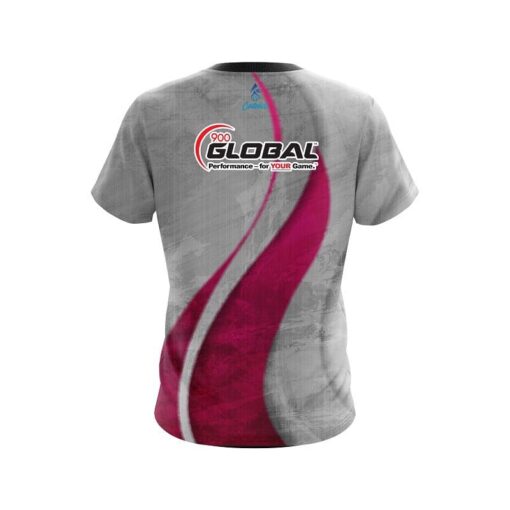 900 Global Rough Edges Pink CoolWick Bowling Jersey - Image 2