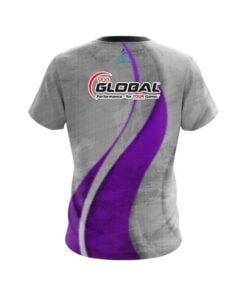 Alternative view of 900 Global Rough Edges Purple CoolWick Bowling Jersey