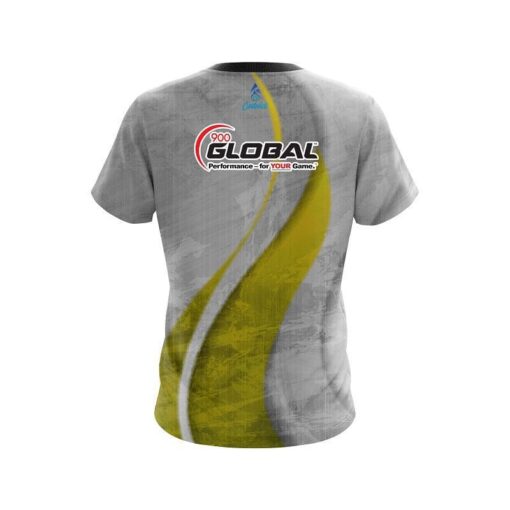 900 Global Rough Edges Yellow CoolWick Bowling Jersey - Image 2