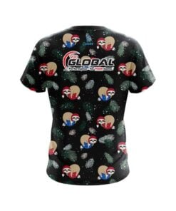 Alternative view of 900 Global Sloths Christmas Time CoolWick Bowling Jersey