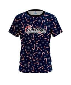 900 Global Snowy Candy Cane CoolWick Bowling Jersey