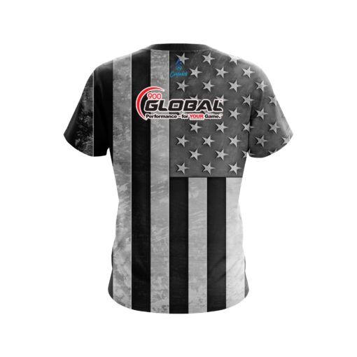 900 Global USA Steel Flag CoolWick Bowling Jersey - Image 2