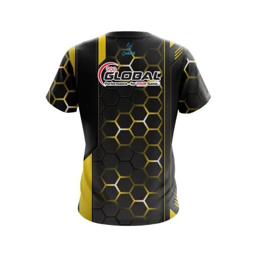 900 Global Yellow Steel Comb CoolWick Bowling Jersey - Image 2