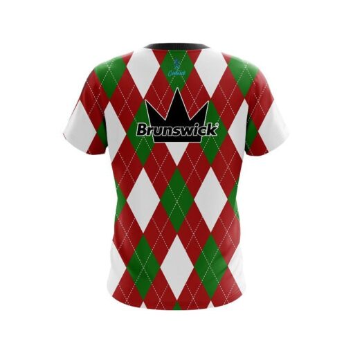 Brunswick Argyle Green CoolWick Bowling Jersey - Image 2