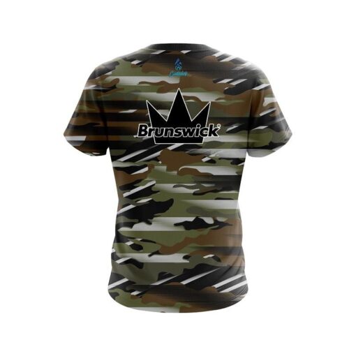 Brunswick Camo Grunge CoolWick Bowling Jersey - Image 2