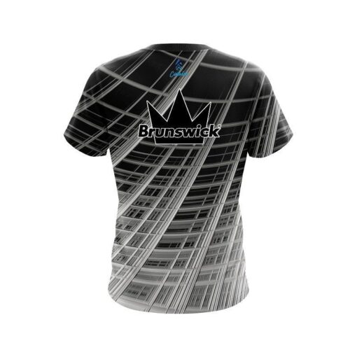 Brunswick Chrome Wavy Dimension CoolWick Bowling Jersey - Image 2
