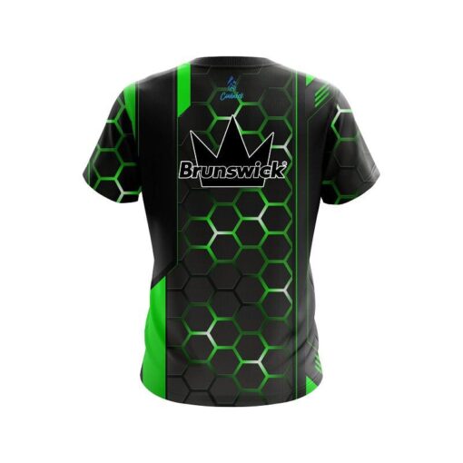 Brunswick Green Steel Comb CoolWick Bowling Jersey - Image 2