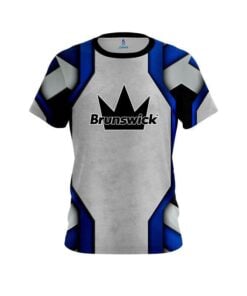 Brunswick Iron Blue CoolWick Bowling Jersey
