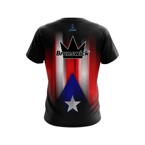 Brunswick Puerto Rico Flag CoolWick Bowling Jersey - Image 2
