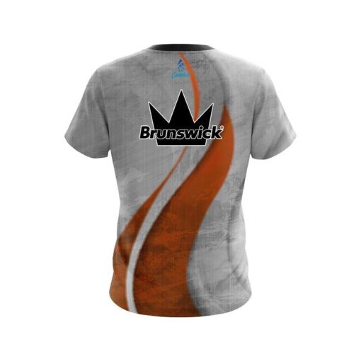 Brunswick Rough Edges Orange CoolWick Bowling Jersey - Image 2