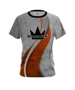 Brunswick Rough Edges Orange CoolWick Bowling Jersey