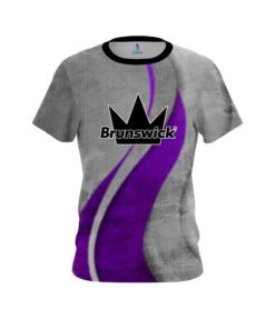 Brunswick Rough Edges Purple CoolWick Bowling Jersey